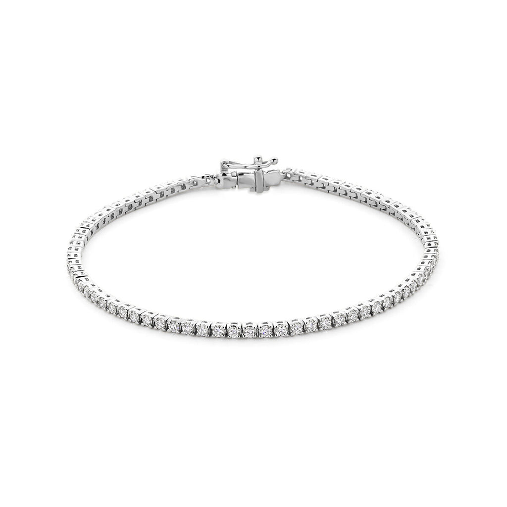 Tennalisse - Tennisarmband met Diamant - Verguld Zilver