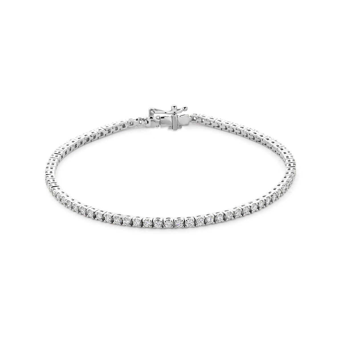 Tennalisse - Tennisarmband met Diamant - Verguld Zilver
