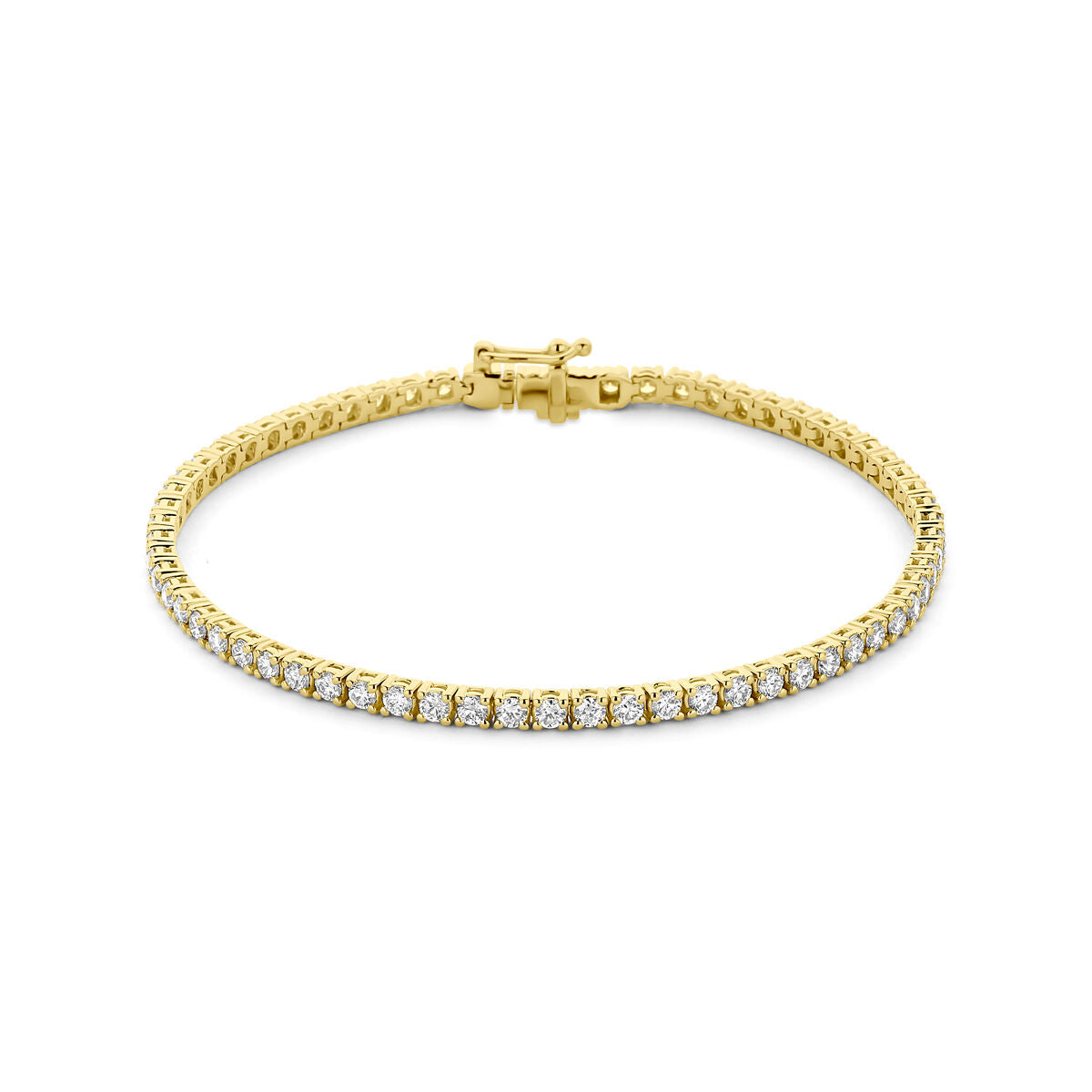 Tennalisse - Tennisarmband met Diamant - Verguld Zilver