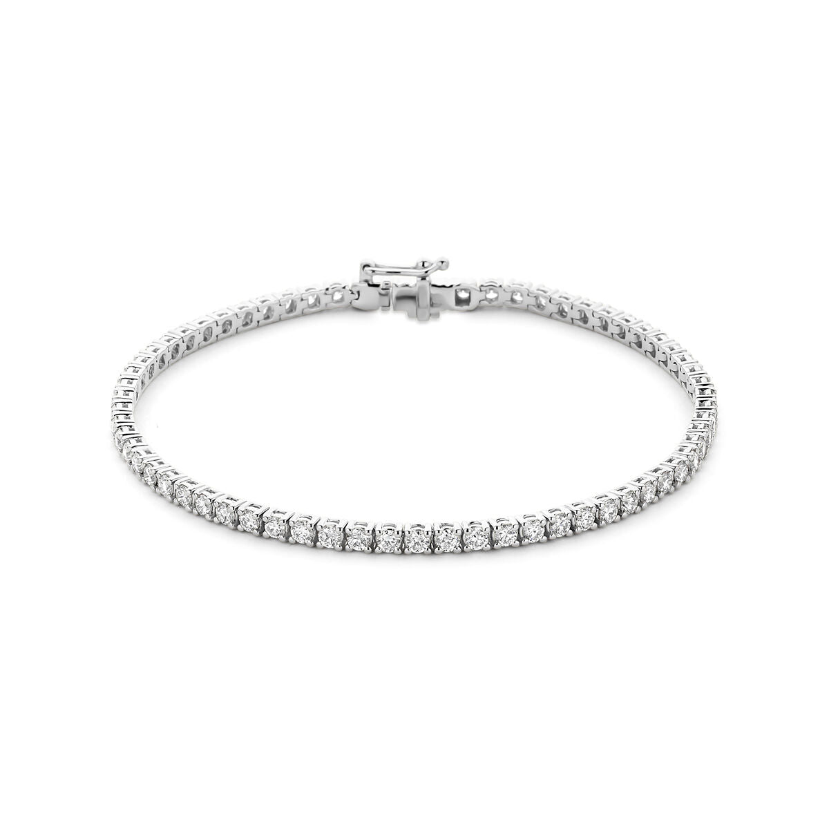 Tennalisse - Tennisarmband met Diamant - Verguld Zilver
