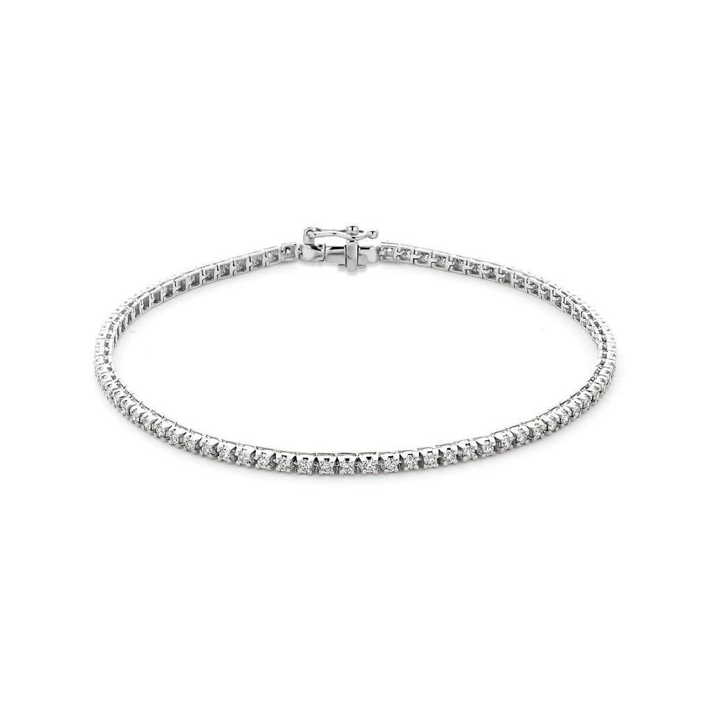 Tennalisse - Tennisarmband met Diamant - Verguld Zilver