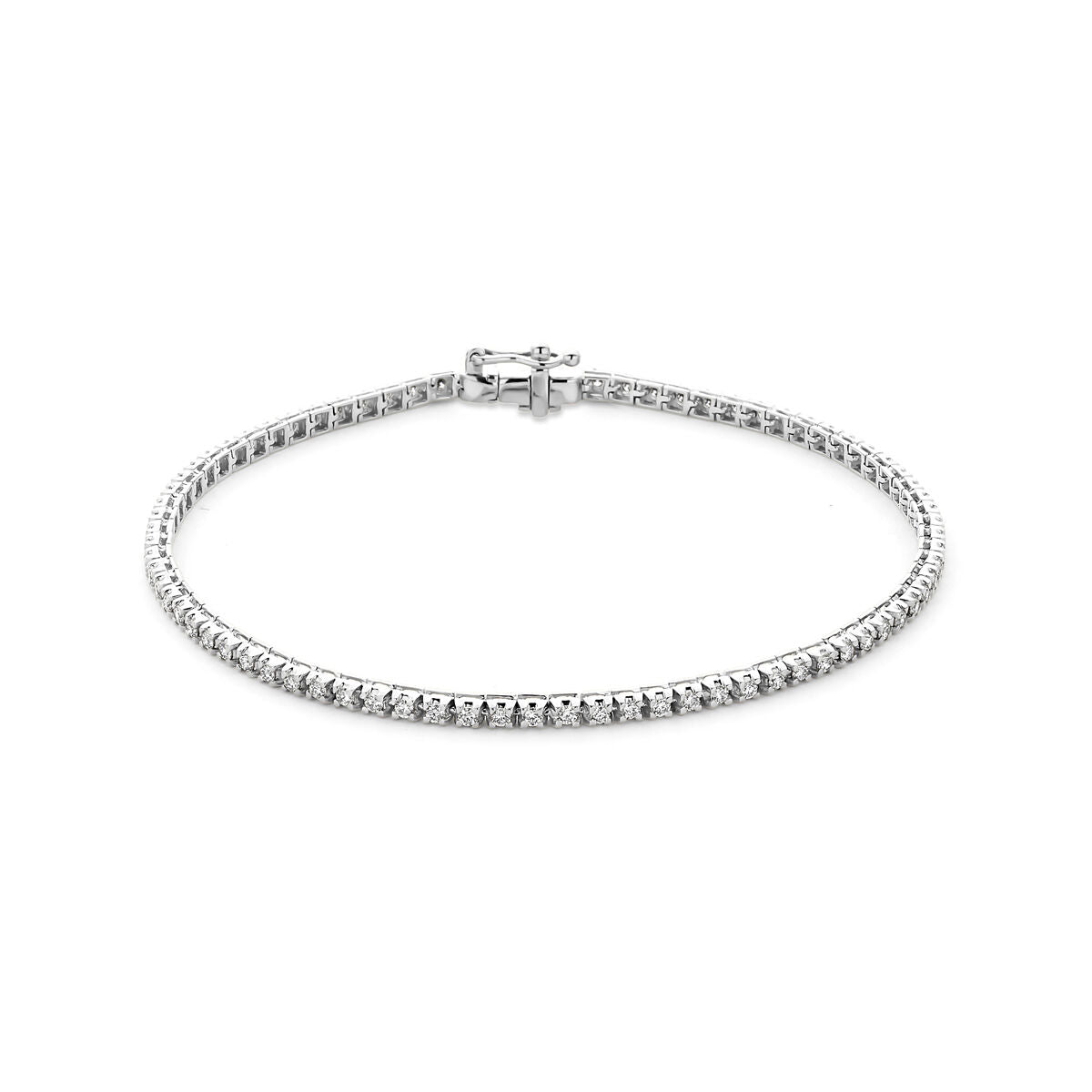 Tennalisse - Tennisarmband met Diamant - Verguld Zilver