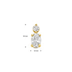 Luxe 14 karaat geelgoud hanger met diamant detail van de afwerking - City Juwelier