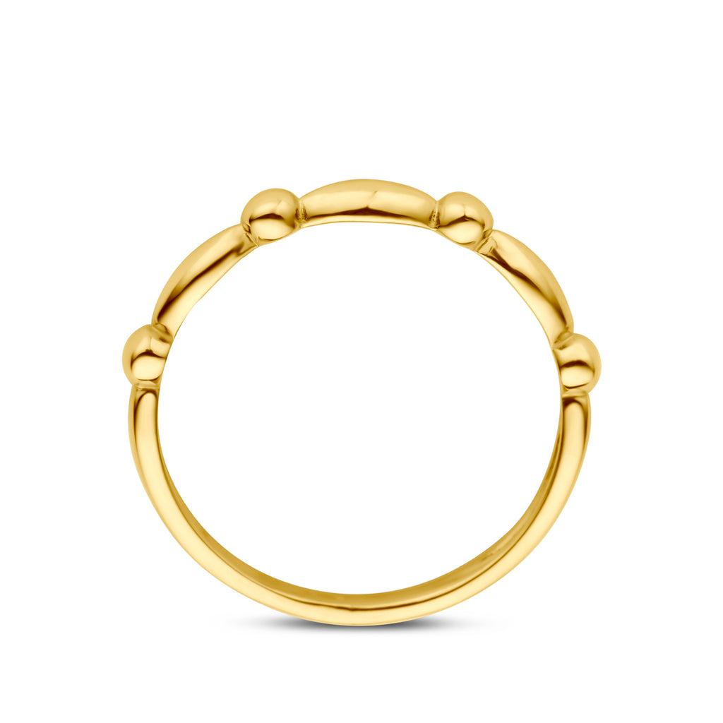 Orindeva dames ring in 9 karaat geelgoud zijaanzicht - City Juwelier