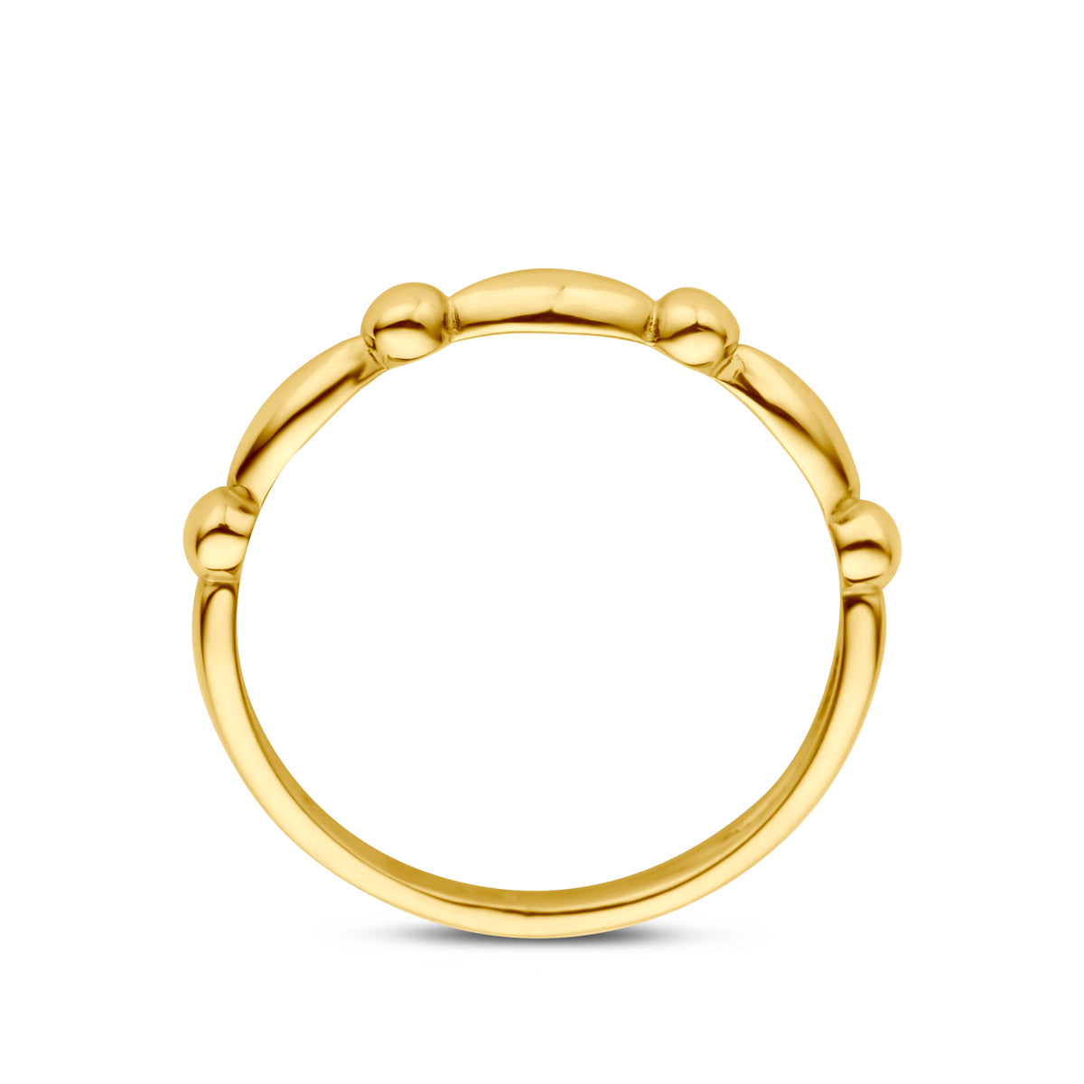 Orindeva dames ring in 9 karaat geelgoud zijaanzicht - City Juwelier