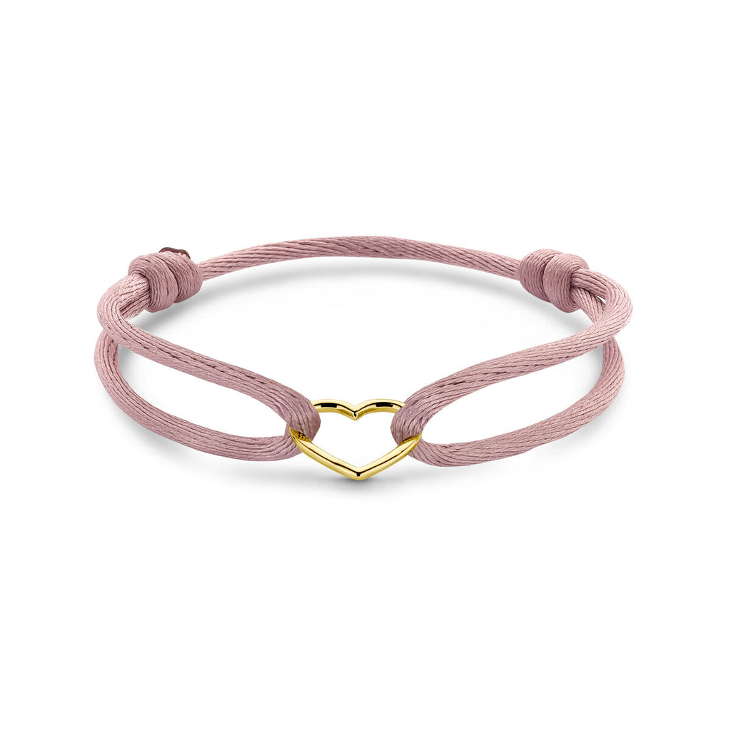 Coeuriana - Beige Armband Hart - 14K Geelgoud