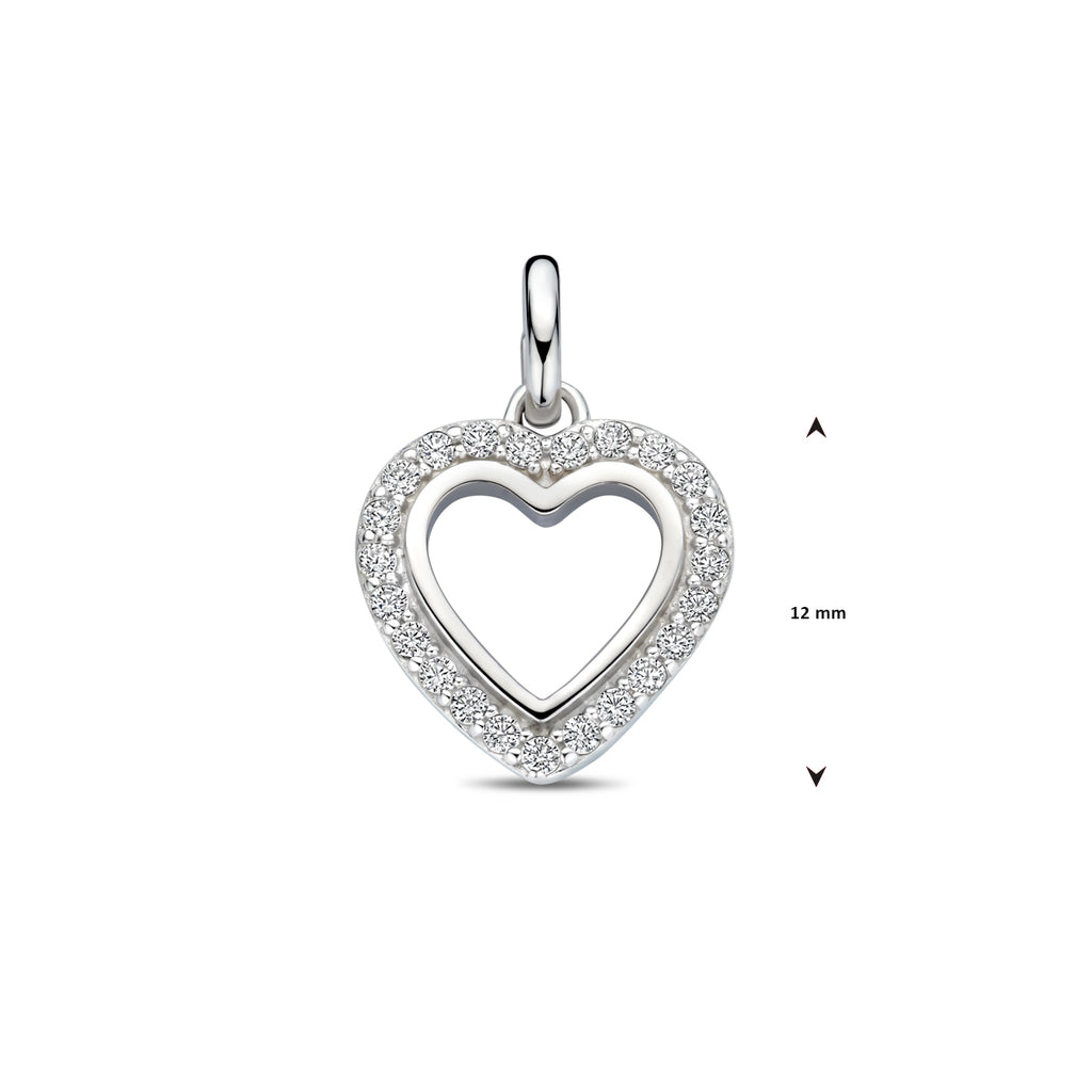 Romantische zilveren hart hanger - Perfect valentijn cadeau voor haar - City Juwelier