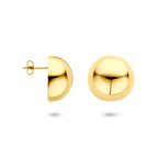Ronde gouden oorbellen dames 20mm zijaanzicht - City Juwelier