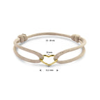 Coeuriana - Beige Armband Hart - 14K Geelgoud
