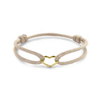 Coeuriana - Beige Armband Hart - 14K Geelgoud