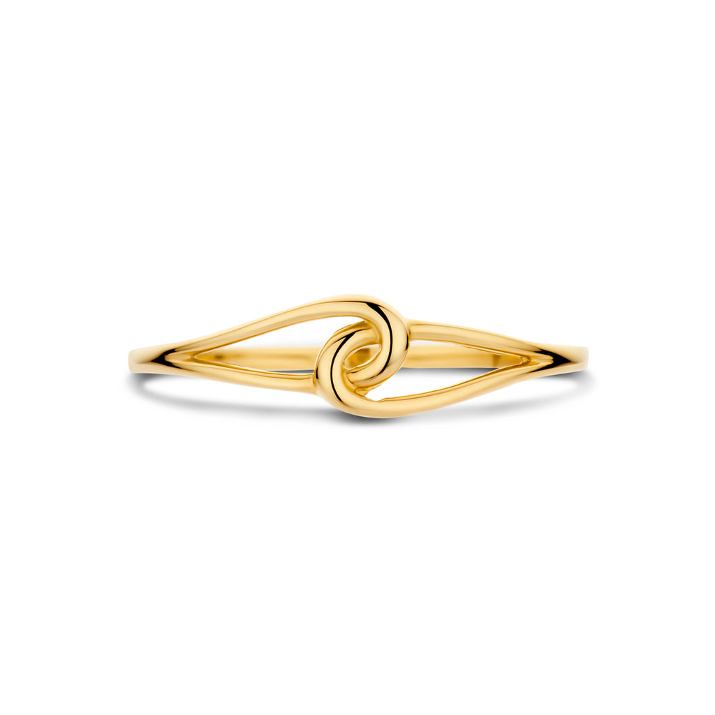 Veralena geelgouden ring detail van de afwerking voor dames - City Juwelier