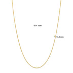 Verfijnde 14 karaat gouden damesketting gedragen look - City Juwelier
