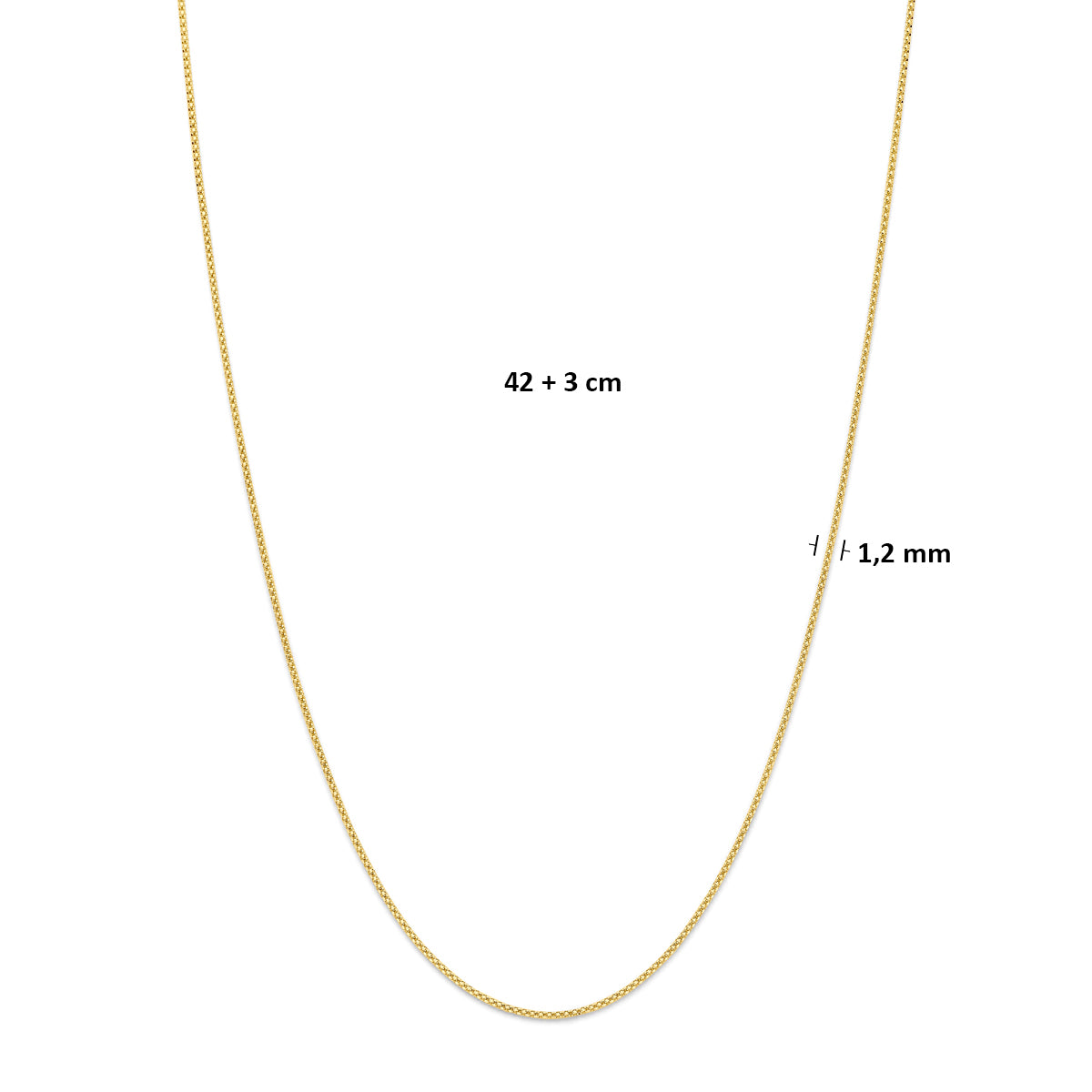 Verfijnde 14 karaat gouden damesketting gedragen look - City Juwelier