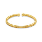 Vergulde klemarmband Clampella van 925 zilver goudkleurig vooraanzicht voor dames - City Juwelier