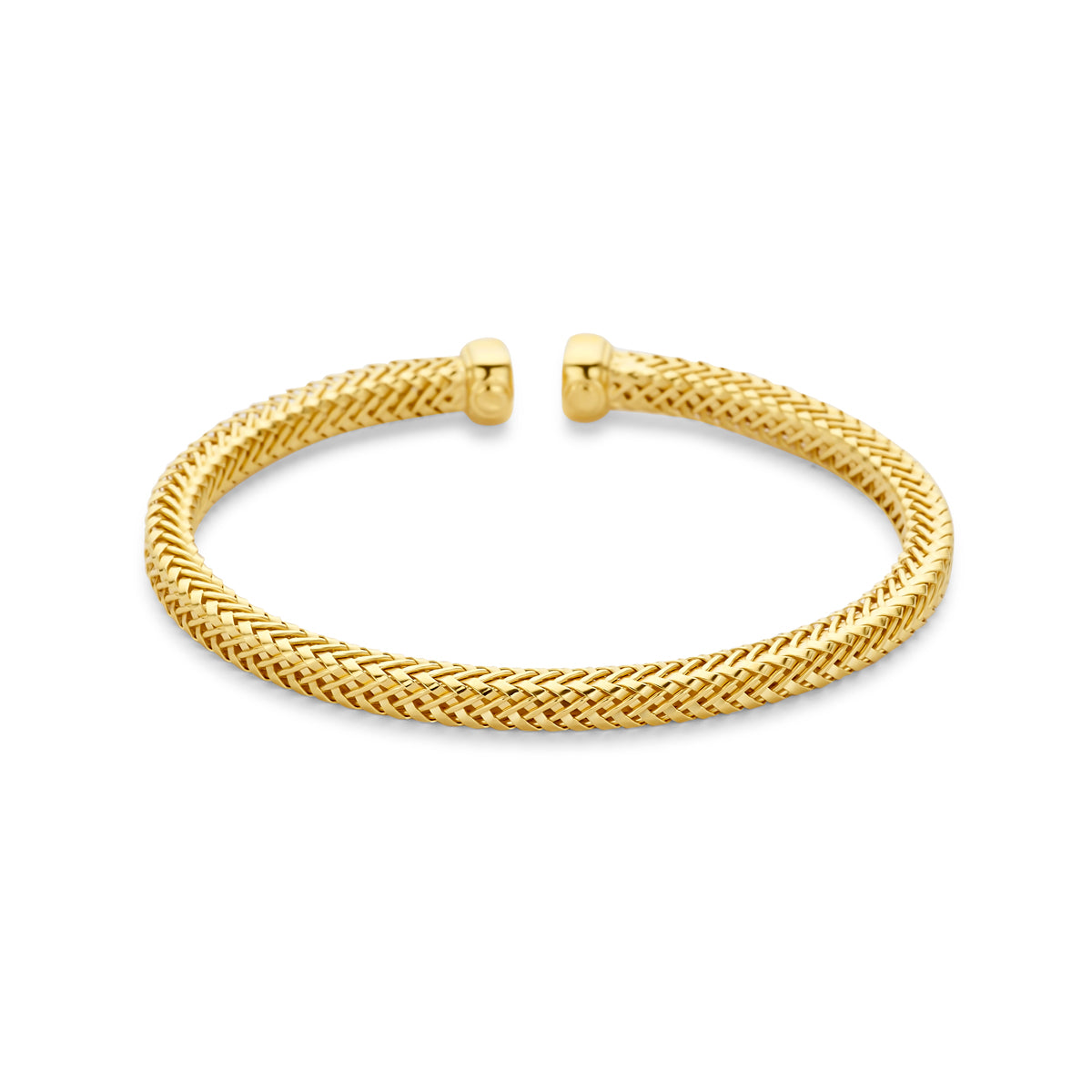 Vergulde klemarmband Clampella van 925 zilver goudkleurig vooraanzicht voor dames - City Juwelier