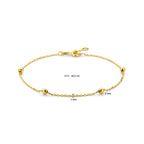 Verstelbare 9K gouden dames armband vooraanzicht - City Juwelier