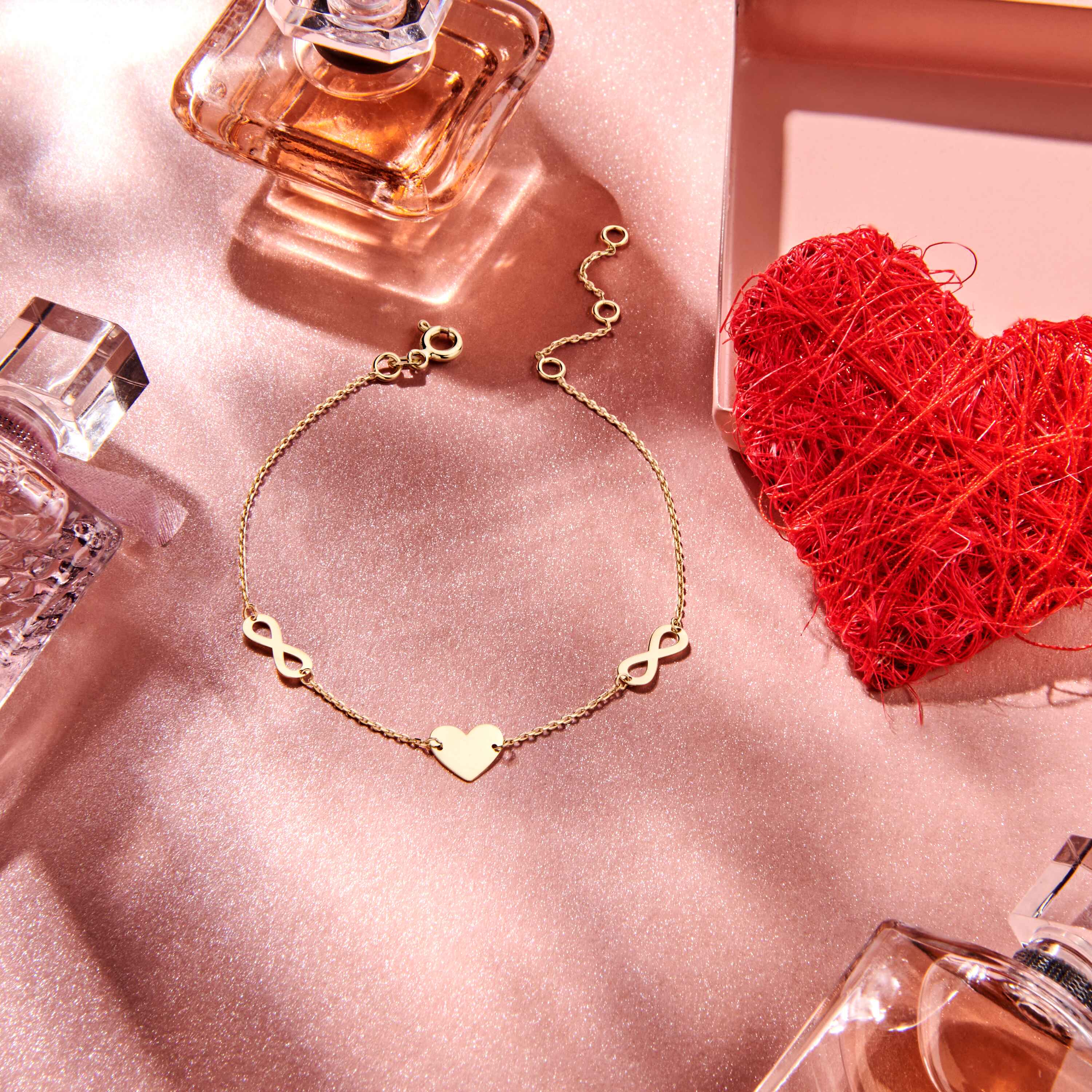 Verstelbare gouden armband met hart hanger voor vrouwen - City Juwelier