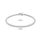 Witgouden dames armband Tennalise met lab grown diamanten, vooraanzicht sluiting - City Juwelier
