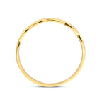 Zijaanzicht elegante gouden dames ring met gedraaid patroon - City Juwelier