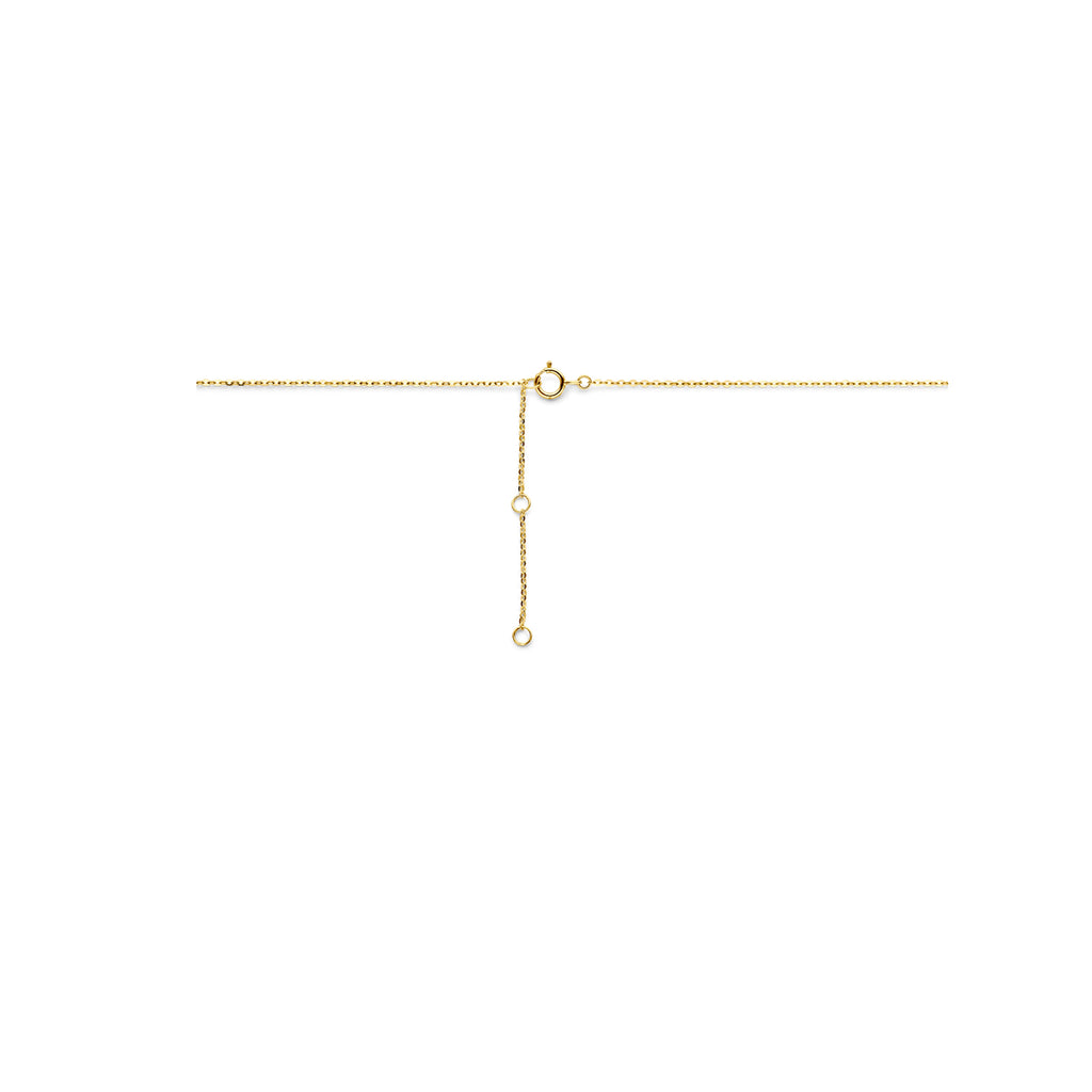 Zijaanzicht gouden ketting met hartje voor vrouwen - City Juwelier