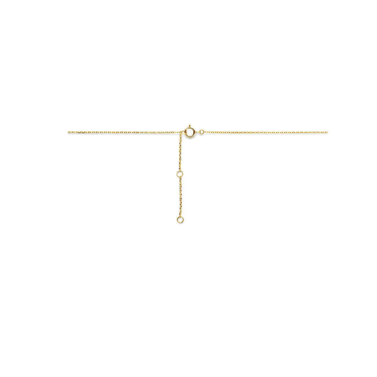 Zijaanzicht gouden ketting met hartje voor vrouwen - City Juwelier