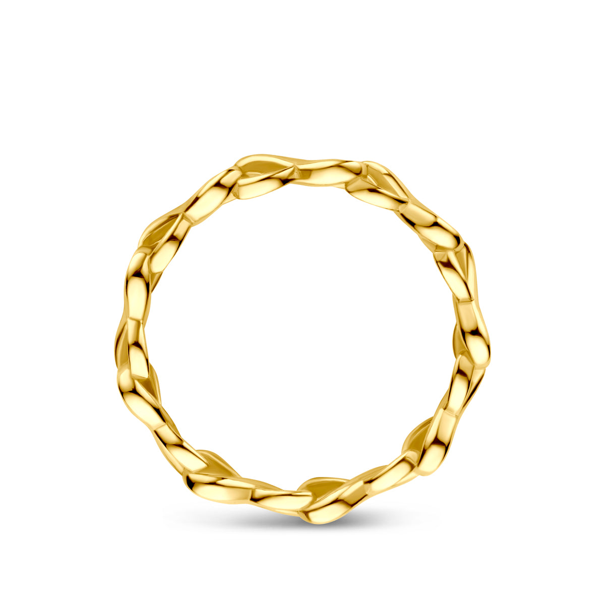 Zijkant gouden infinity ring 14K geelgoud 3mm breedte - City Juwelier