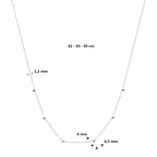 Zilveren 925 ketting met hartjes op witte achtergrond - City Juwelier