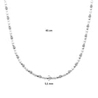 Zilveren dames collier 45 cm met karabijnsluiting - City Juwelier