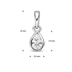 Zilveren dames hanger detail van oogje en afwerking - City Juwelier