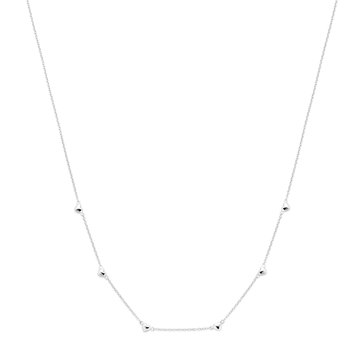 Zilveren hartjes ketting voor vrouwen in 925 sterling zilver - City Juwelier