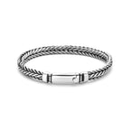 Zilveren heren armband Vulpessa zijaanzicht vintage oxidatie afwerking - City Juwelier