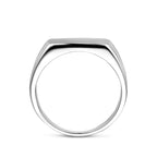Zilveren heren ring 12mm zijaanzicht detail afwerking - City Juwelier