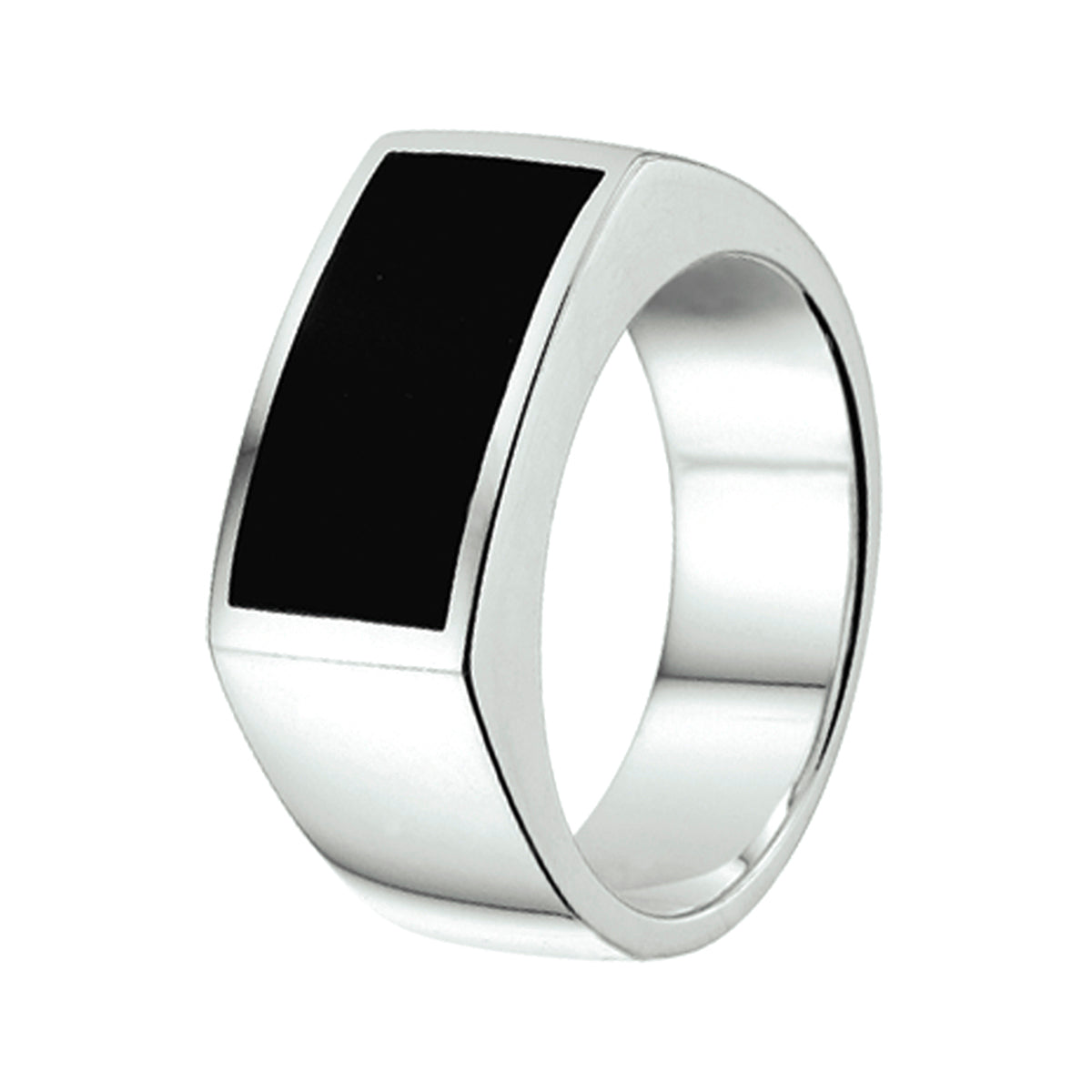 Zilveren heren ring met onyx steen - City Juwelier