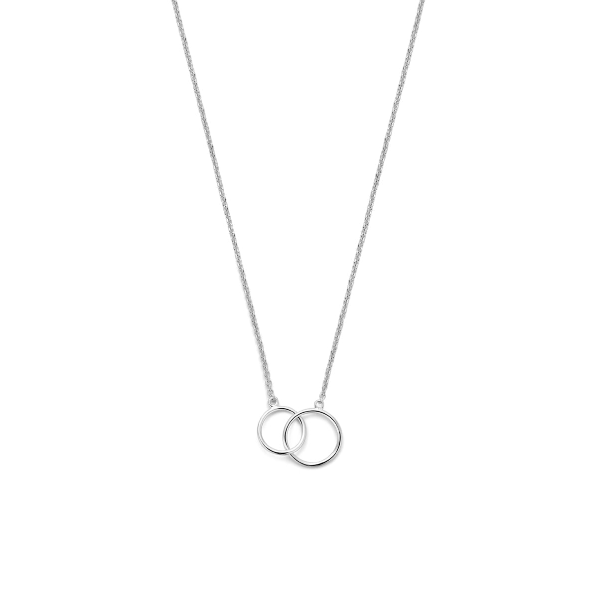 Zilveren ketting met rondjes voor dames vooraanzicht - City Juwelier
