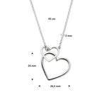 Zilveren kinderketting met hart hangers vooraanzicht - City Juwelier