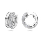 Zilveren klapoorbellen 925 zilver - zijaanzicht met klapmechanisme - City Juwelier