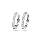 Zilveren klapoorbellen met zirkonia voor vrouwen - City Juwelier
