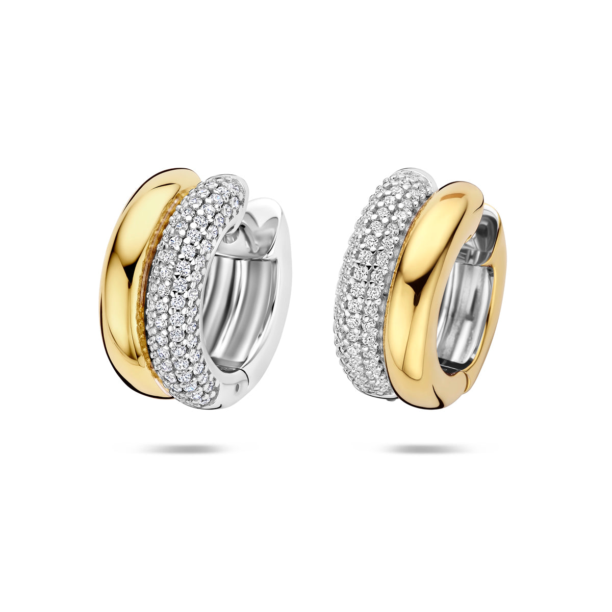 Zilveren klapoorbellen met zirkonia voor vrouwen - City Juwelier