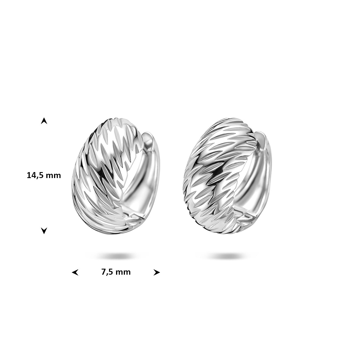 Zilveren klapoorringen set complete weergave zilverkleurig voor vrouw - City Juwelier