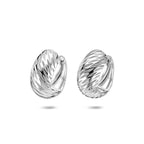 Zilveren oorbellen klapoorringen 925 zilver vooraanzicht voor dames - City Juwelier