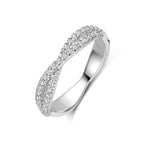 Zilveren ring dames met zirkonia vooraanzicht - 925 zilver - City Juwelier