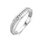 Zilveren ring dames met zirkonia vooraanzicht 925 zilver - City Juwelier