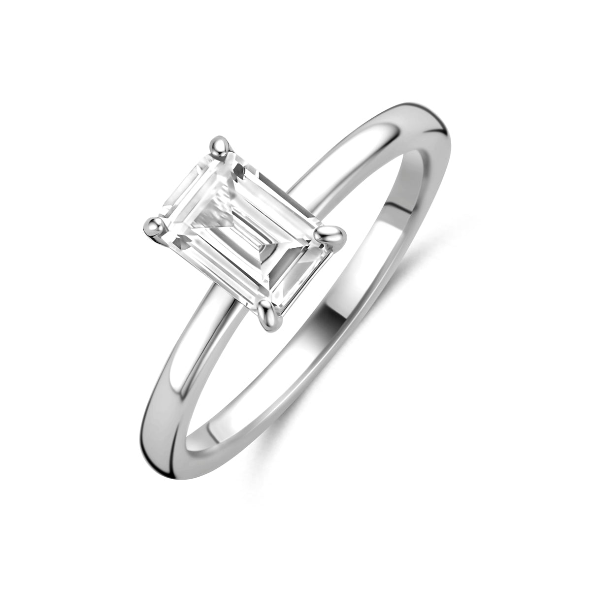 Zilveren ring met zirkonia steen voor vrouwen - City Juwelier