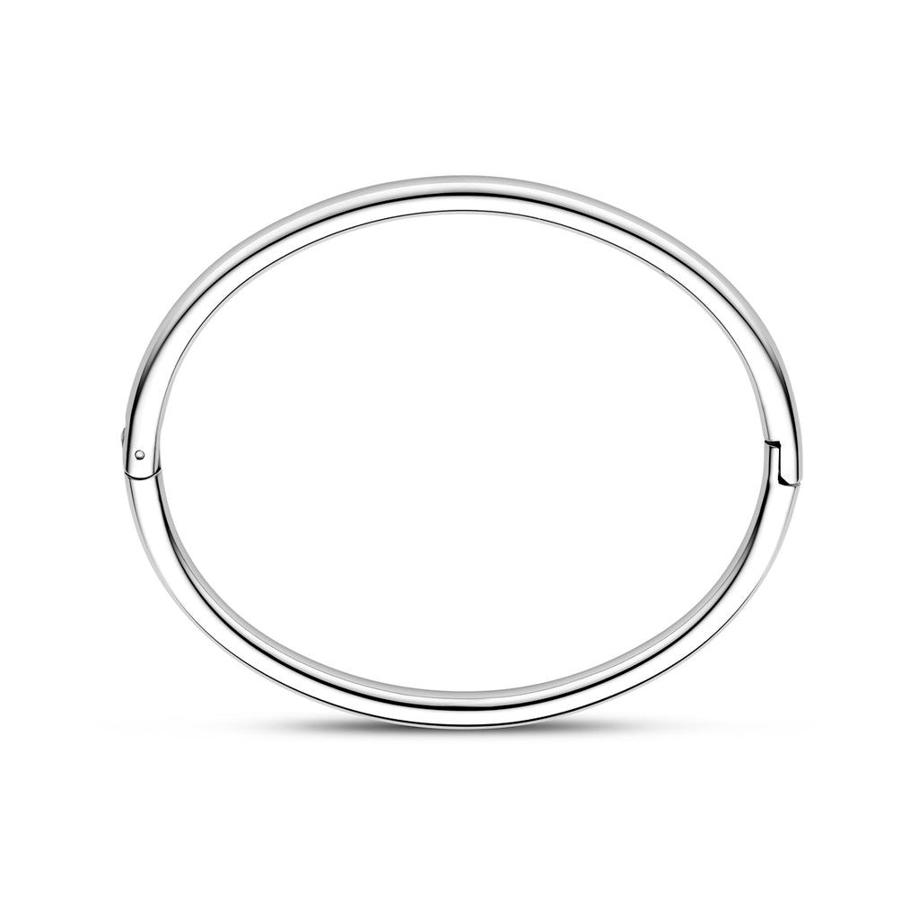 Zilverkleurige bangle armband zijaanzicht - City Juwelier