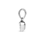 Zilverkleurige hanger hartje detail van de zetting voor vrouwen - City Juwelier