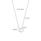 Zilverkleurige ketting met rondjes sluiting detail voor vrouwen - City Juwelier
