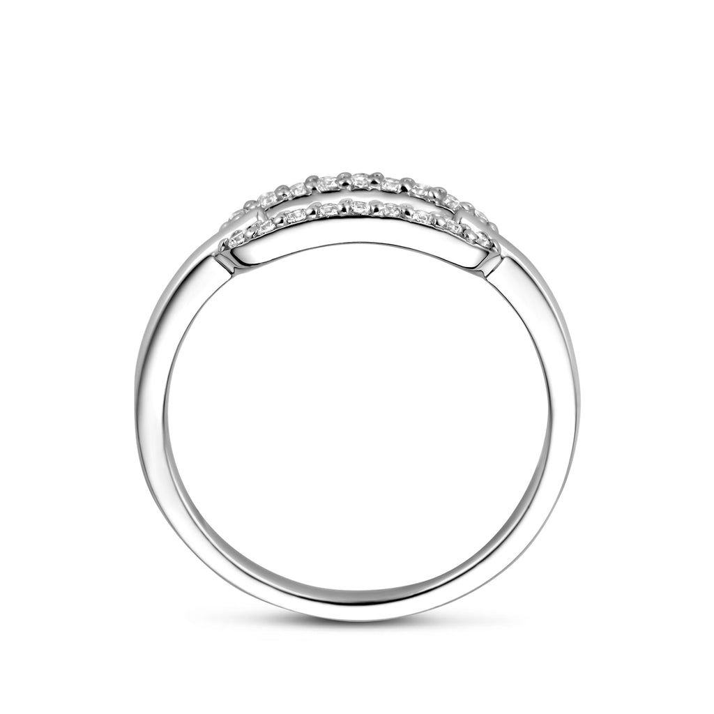 Ziralisse 925 zilver ring met gerhodineerde afwerking - City Juwelier