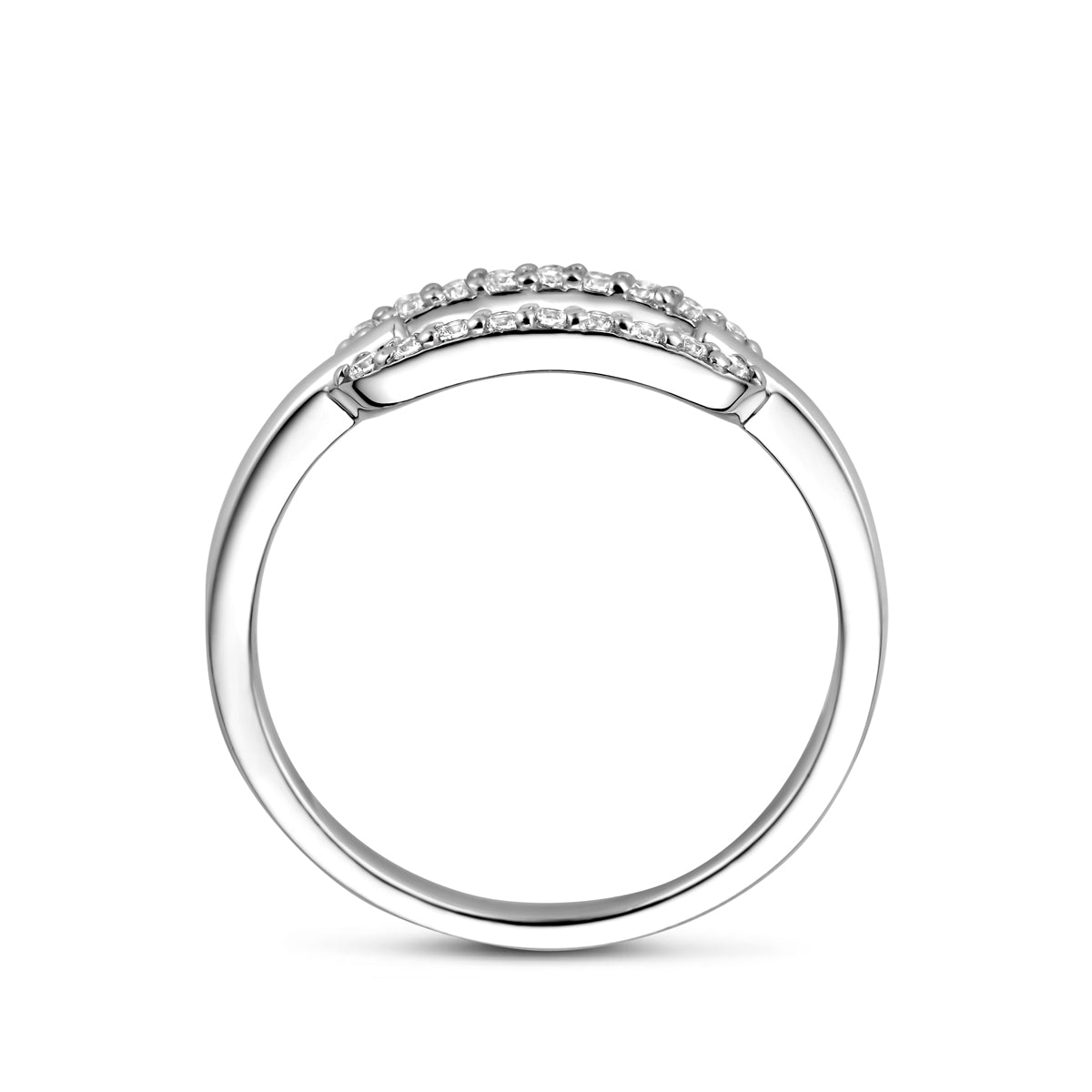Ziralisse 925 zilver ring met gerhodineerde afwerking - City Juwelier