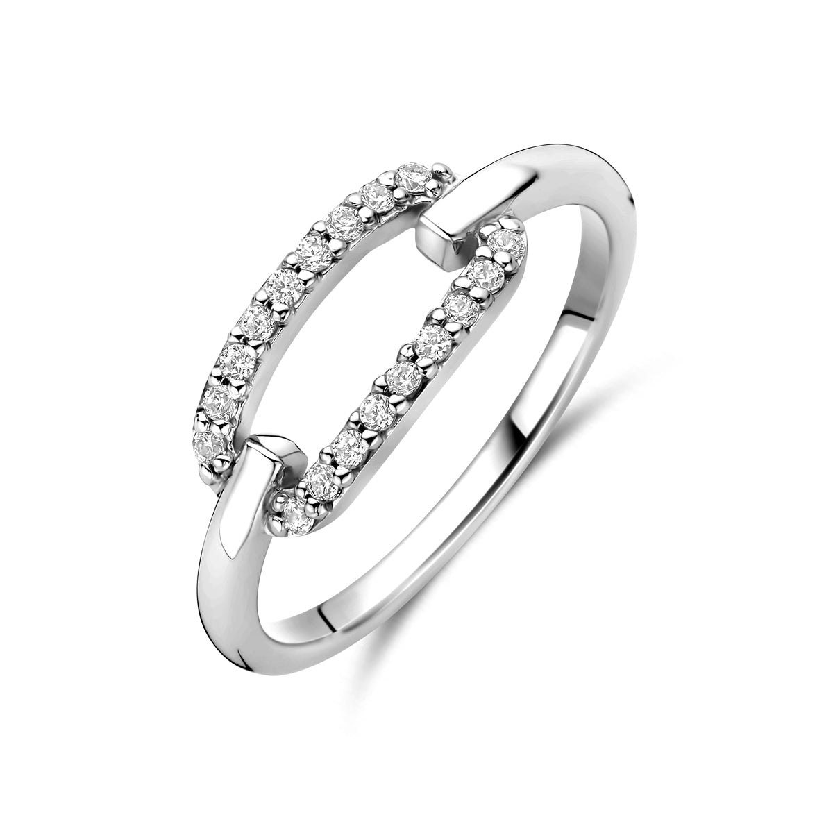 Ziralisse zilveren ring met zirkonia voor vrouwen vooraanzicht - City Juwelier