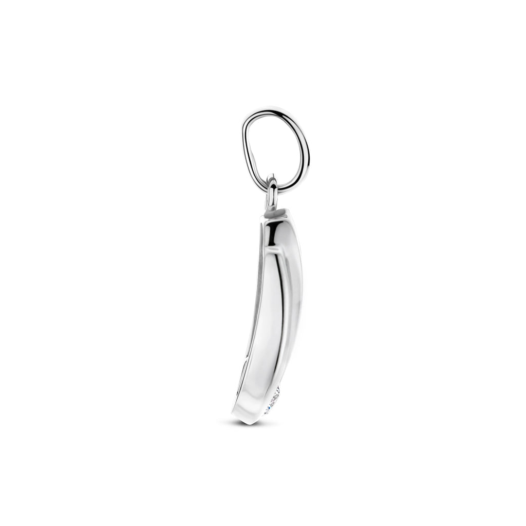 Zirandelle zilveren hanger zijaanzicht met afmetingen - City Juwelier